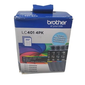 NEU OEM - Brother LC401 4PK Tintenpatronen CMYK - versiegelt in Box, 11/2027 - Bild 1 von 3