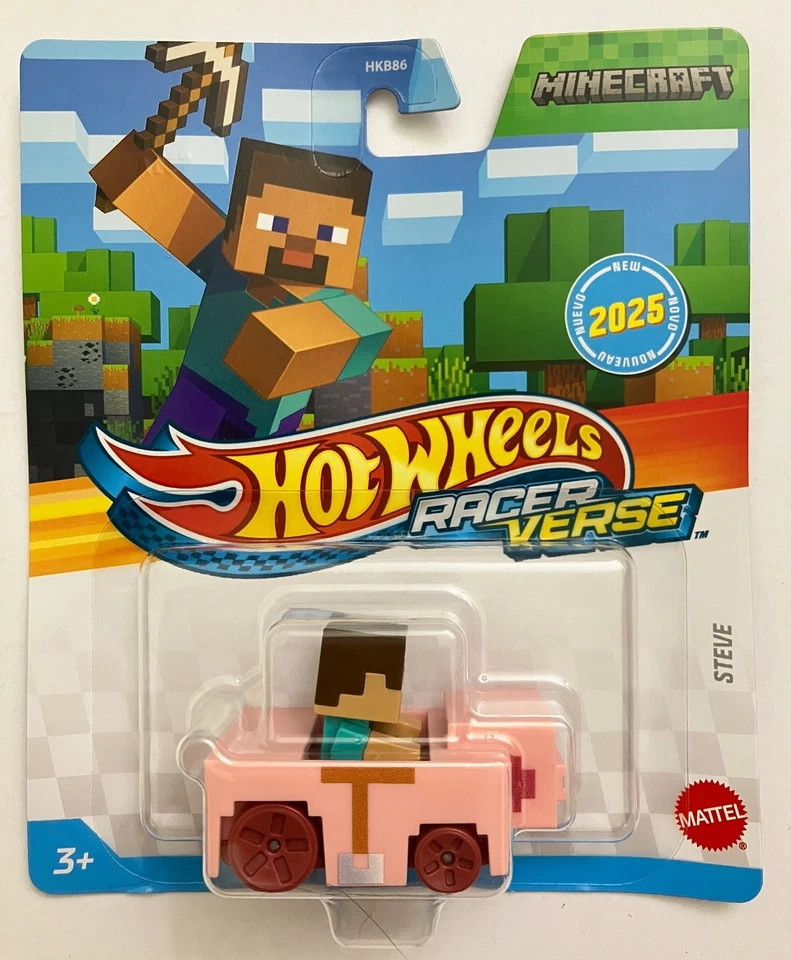 “Minecraft” Steve, Hot Wheels Racerverse Nuevo Foto 1 de 2