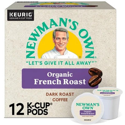 Newman's Own Organics French Roast Coffee K-Cup 12 ct - Image 1 of 4