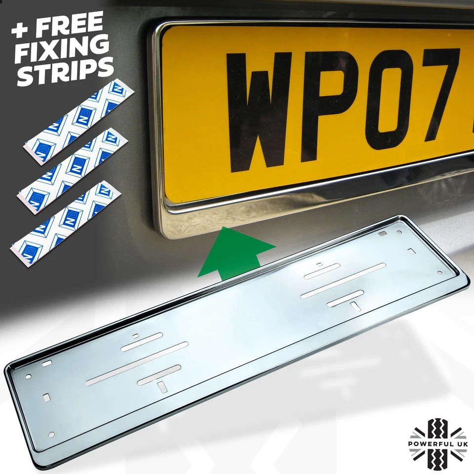 Universal Polished Stainless Number Plate Surround - Image 1 of 1