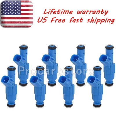 8x New Upgrade Fuel Injectors For Ford F-150 E-150 E250 4.6L V8 OE# 4L3E-B4C Foto 1 de 4
