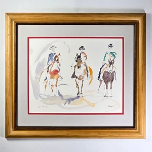 Pintura Acuarela Occidental Original Caballos Jinetes Cody Wyoming Vaqueros Vaqueras - Imagen 1 de 14