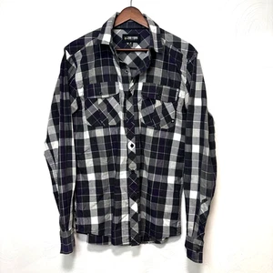 Zoo York Excelsior camicia abbottonata manica lunga bianco e nero a quadri uomo small - Foto 1 di 6