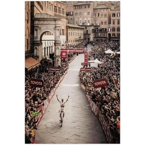 Tadej Pogačar Strade Bianche 2025 Victory Print Weltmeister Poster - Bild 1 von 3