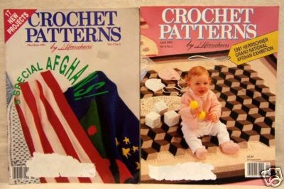 2 Crochet Patterns Books Instruction Afghans Table Runners Rugs & Other Projects - Image 1 of 1