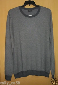 Lincs charcoal gray men's pullover sweater crew neck diamond weave top 2XL $125 - Picture 1 of 3