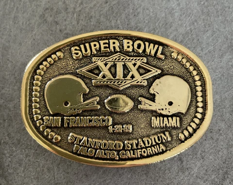 San Francisco 49ers Superbowl XIX Belt Buckle SF 49ers Belt Buckle Cover