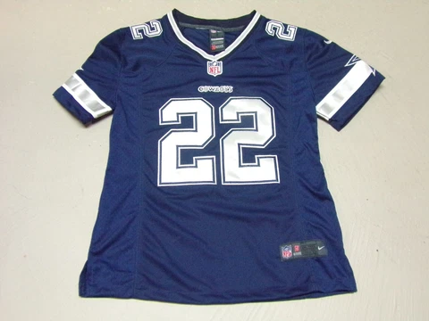Nike On Field Dallas Cowboys #22 Emmitt Smith Sewn Blue White Home Jersey Small Cover