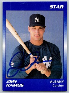 1989 Star #100 John Ramos SIGNED   Albany-Colonie Yankees