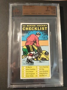 1964-65 Topps Tall Boys Hockey #54 1st Checklist BVG 7