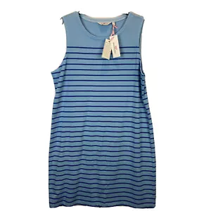 Vineyard Vines blau ärmellos großes Sommerkleid überfärbt Nantucket Etuikleid Sonne - Bild 1 von 9