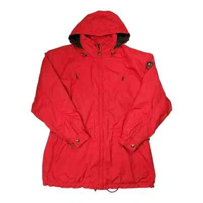 Obermeyer Cortina Mujer 8 Vintage Roll Capucha Invierno Chaqueta Esquí 1947 Rojo Cremallera Foto 1 de 4