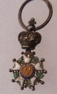 Médaille miniature Croix Chevalier Légion d'Honneur Fleur de Lys Restauration