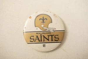 New Orleans Saints Vintage Pinback Button (UH1/JSF6) Early 1970s 3.25" - Picture 1 of 3