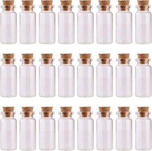 Mini Glasflaschen mit Korken zum Basteln & Gastgeschenke - 24 Stück - Bild 1 von 4