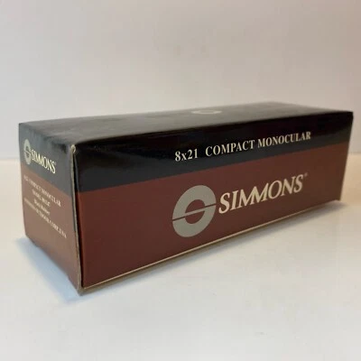 Rare NOS Simmons 8x21 Compact Monocular Model 801147 Black Rubber Field Scope - Image 1 of 4