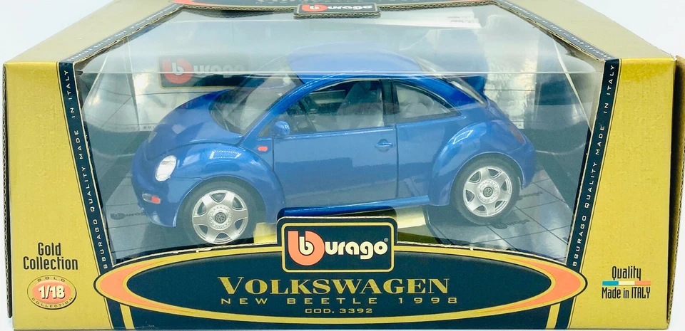 EBOND Modellino Volswagen New Beetle - 1998 - Cod 3392 - 1:18 - Bburago - 0268 - Immagine 1 di 1