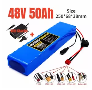 Nuevo paquete de baterías para scooter eléctrico 48V 13S2P 50Ah para batería recargable de iones de litio - Imagen 1 de 16