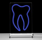 LED Zahn Leuchtzahn Leuchtschild Zahnarzt tooth dentist dental sign Praxisschild