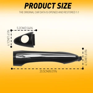 For Kia Forte K3 2014-2018 ABS Black Smart Door Side Handle Cover Trim 4pcs USA - Picture 1 of 9