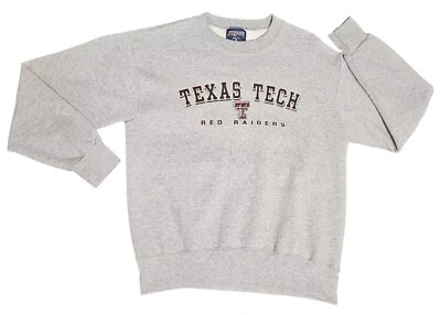 Jansport Texas Tech Red Raiders Sweatshirt USA Gray Unisex S Logo Crew Neck LS - Image 1 of 4