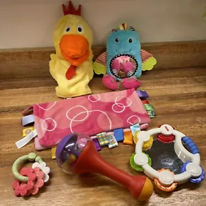 Developmental Baby Infant Toy Lot Sensory Tummytime Toy Bundle Music Taggies - Picture 1 of 13