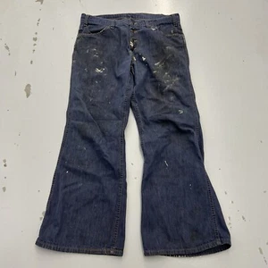 Jeans Hippy Acampanados De Colección Años 60 70 Levis Bell Parte Inferior Botón Mosca Naranja Tab Para Hombres 34x30 - Imagen 1 de 12