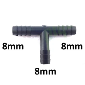 Raccordo per tubo flessibile a forma di T 8 mm in plastica raccordo tubo flessibile - Foto 1 di 2