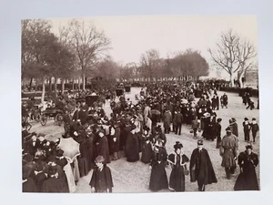 Foto Riproduzione 1890 Firenze passeggiata nel Viale Della Regina alle Cascine - Picture 1 of 1
