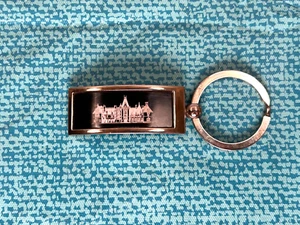 Schlüsselanhänger Ring BILTMORE ESTATES Silhouette schwarz silber Metall Vintage - Bild 1 von 6