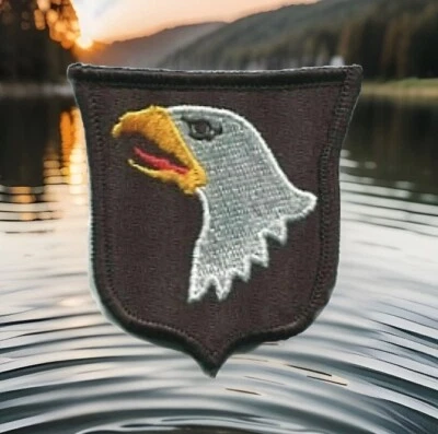Color 101st Airborne Eagle Shield Badge Patch Fits For VELCRO® BRAND Loop Fasten - Image 1 of 3
