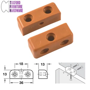 BEECH COLOUR MODESTY BLOCK CABINET & SHELF FIXING Furniture Joint Connector - Picture 1 of 1