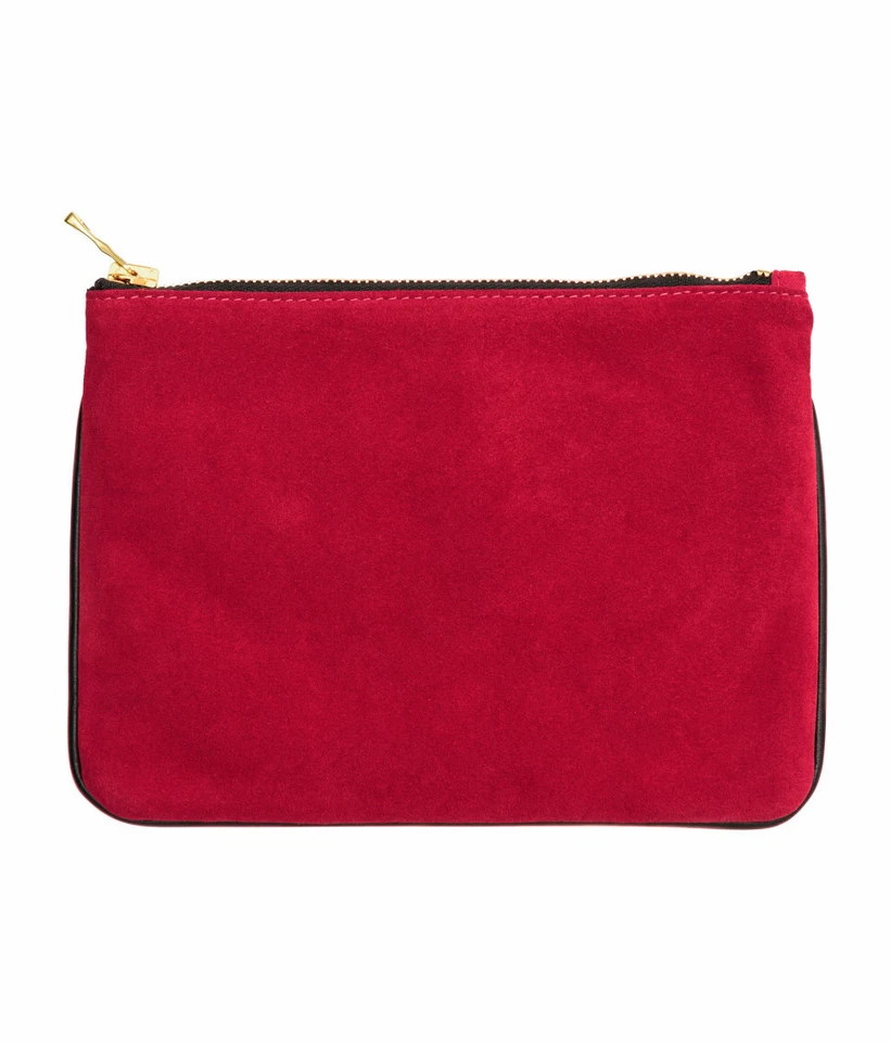 👝 BALMAIN x H&M Suede and Leather Clutch - Image 1 of 2