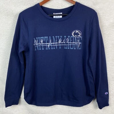 Sudadera Penn State Nittany Lions para mujer mediana azul logotipo de campeón pulóver Foto 1 de 4