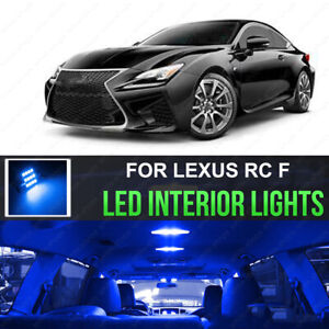 9pcs Ultra Blue LED Lights Interior Package For 2015 & UP LEXUS RC-350 F RC-F