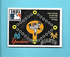 1971 Fleer LAUGHLIN WORLD SERIES 1921 Yankees v. Giants #19 BLACK BACK EXMT