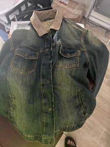 Sts ranchwear jean jacket with all Florida jr rodeo association 2019 big patch - Picture 1 of 16