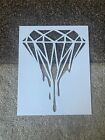 Diamond Dripping stencil paint/trace/drawing Size 8x10 reusable All sizes paint