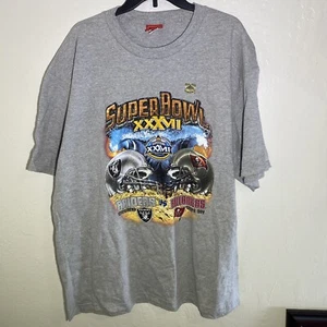 Vtg Tampa Bay Buccaneers vs Oakland RAIDERS Super Bowl 37 NFL Football Shirt XL - Picture 1 of 8