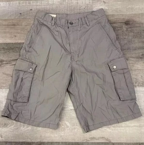 Levi's Cargo Shorts Boys 29 Gray Heather White Tab Pockets Classic Comfort Fit - Picture 1 of 11