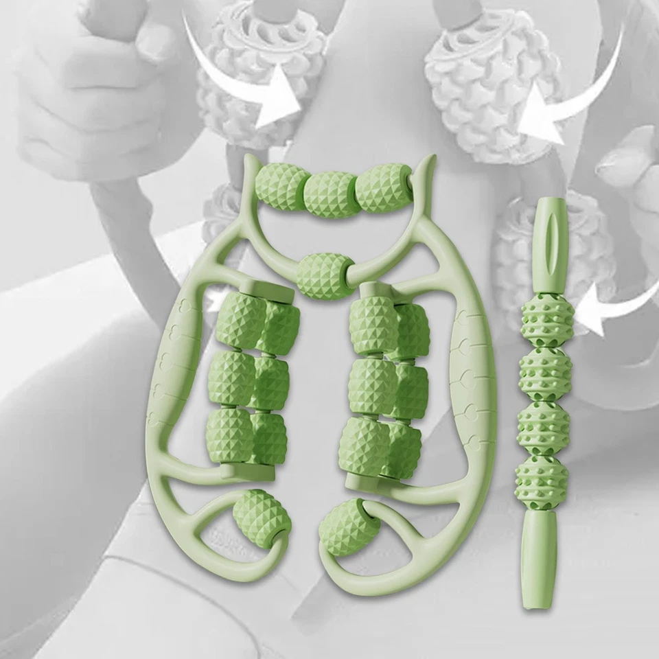 2 piezas Masajeadores con rodillos de relajación de fascia Rodillos de masaje Relajante muscular para muslos Foto 1 de 1