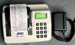 A&D, AD-8127, Compact Multi-Function Printer  LCD Display W/AC ADAPT NO PASSWORD - Picture 1 of 10