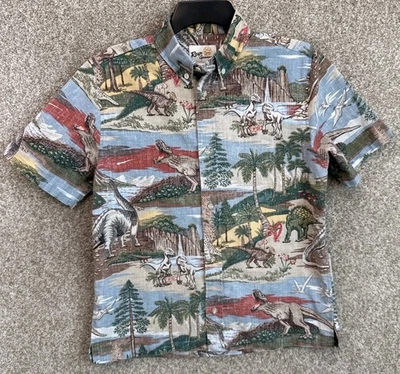 Camisa Reyn Spooner Niños XL Edición Limitada Dinosaurios AOP Jurásico Abotonada S/S Foto 1 de 4