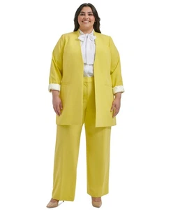 Calvin Klein Women's Plus Size Solid Open Front Topper Jacket - Picture 1 of 8