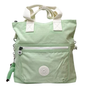 Kipling Women's Eleva Convertible Crossbody Tote Bag Light Green Water-resistant - Picture 1 of 11