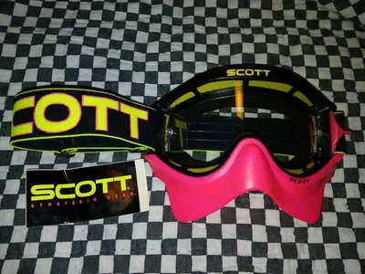 Gafas de colección SCOTT 89 negras/hi vis/protector rosa, motocross, Ama Oakley, 100  Foto 1 de 4
