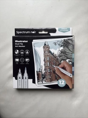Crafters Companion Illustrator 12pc-Urban Cityscape pens - Image 1 of 2