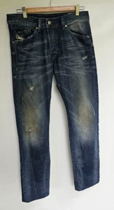 Diesel Jeans Men's 29x32, Blue Darron Reg Slim Denim Italy Distressed, VTG, EUC - Picture 1 of 17