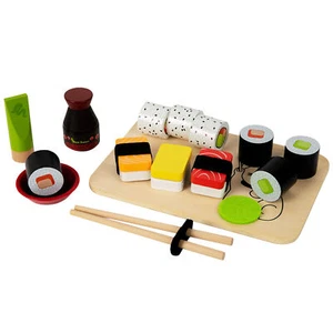Wooden Kitchen Toys Creative Sushi Play Set Kitchen Pretend Play Food Fake Sushi - Picture 1 of 12