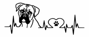 Aufkleber Boxer Heartbeat 2 Stck. JDM Decal Auto Sticker 18 x 7,3 cm - Picture 1 of 3